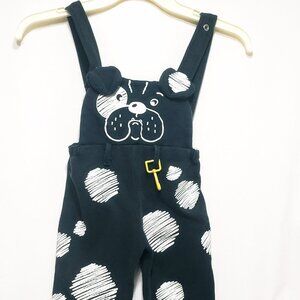 Puppy Dog Overalls Jumper Pattycakes Black With Spots Size 3T to 4T 29" high